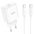 Мережевий Зарядний Пристрій Hoco C76A Pro 1Type-C/30W/QC3.0/PD + (Type-C - Type-C) (Білий) мережевий зарядний пристрій hoco c76a pro 1type-c/30w/qc3.0/pd + (type-c - type-c) (білий)