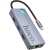 usb hub hoco hb51 type-c 6-in-1 (hdtv+rj45-100mbps+pd+usb3.0*3) (сірий) 