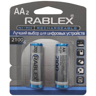 акумулятор rablex 2100 аа (2шт) 