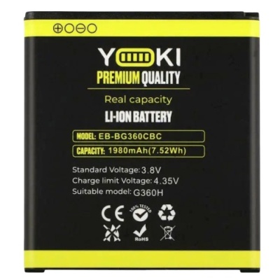 акумулятор yoki для samsung eb-bg360cbc - g360h galaxy core prime