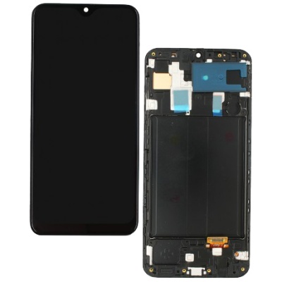дисплей для samsung a305/a30-2019 з рамкою + touchscreen black (oled)