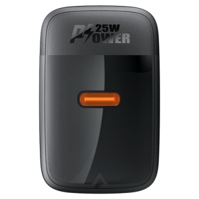мережевий зарядний пристрій acefast a104 pd25w (1type-c) (чорний) 