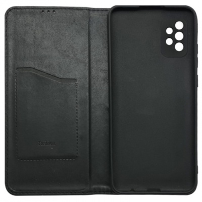 Купить чохол-книжка leather fold для samsung a525 galaxy a52 (чорний) онлайн