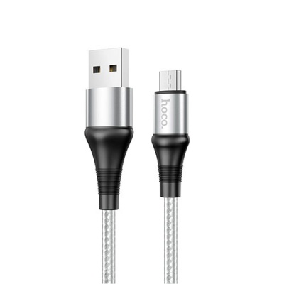 кабель hoco x50 excellent usb - microusb 2.4a/1m (сірий) 