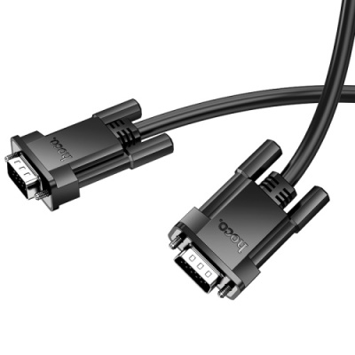 кабель hoco us11 vga male to vga male hd 1m (чорний) 