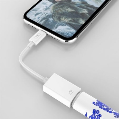 перехідник skydolphin ot02 otg usb - type-c (білий) 