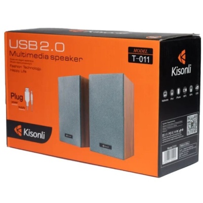 колонки для комп'ютера kisonli t-011 (чорний) 