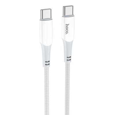 кабель hoco x70 ferry (pd) type-c - type-c 60w 3a/1m (білий) 