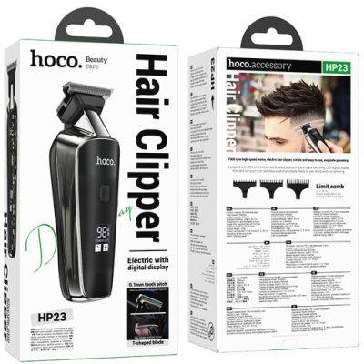 машинка для стрижки волосся hoco hp23 (чорний) 