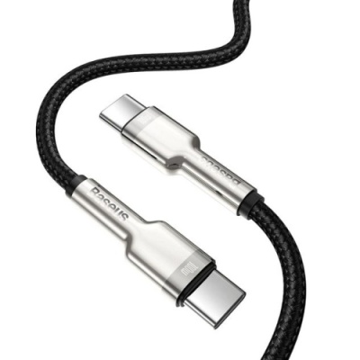 кабель baseus cafule metal (pd) type-c - type-c 100w 5a/1m (catjk-c01) (black) 