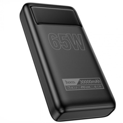 додаткова батарея power bank hoco db81 apollo pd65w+qc3.0 22.5w 30000 mah (чорний) 