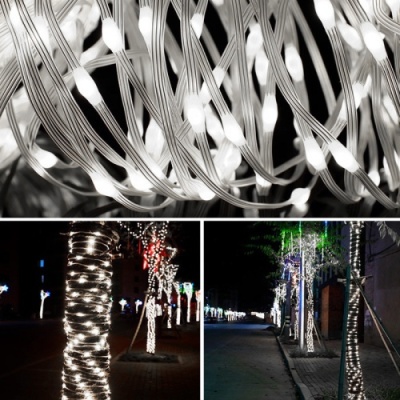 гірлянда №10 стрічка 50м 400 led (холодний білий/220v) 