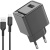 мережевий зарядний пристрій earldom es-eu43с 1usb/2.4a/12w + (usb - type-c) (чорний) 
