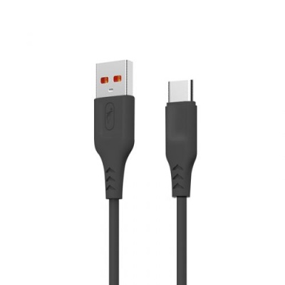 кабель skydolphin s61tb usb - type-c 2.4a/2m (чорний) 