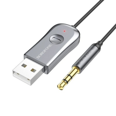 Bluetooth аудіо ресівер Borofone BC44 (Сірий)