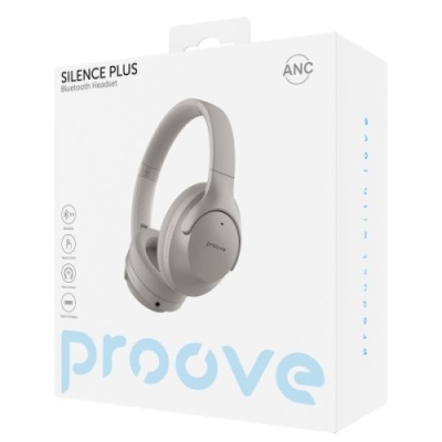 бездротові навушники накладні proove silence plus with anc (gray) 