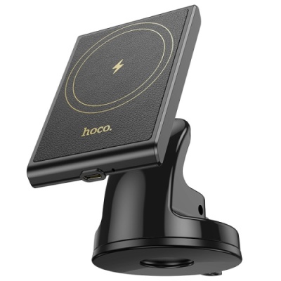 Автотримач Hoco HW20 з безпровідним зарядним пристроєм (Чорний)