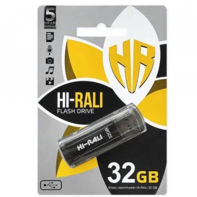 usb флеш-накопичувач hi-rali stark 32gb (чорний) 