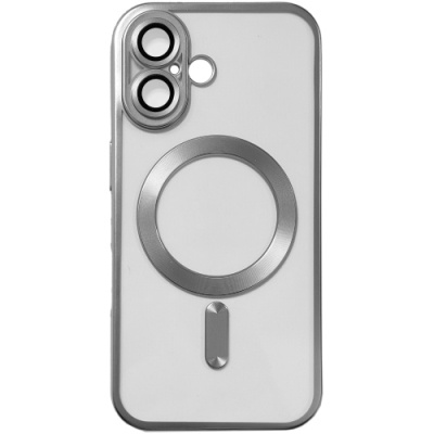 Купить чохол tpu metallic full camera with magsafe для apple iphone 17 (matte silver) онлайн