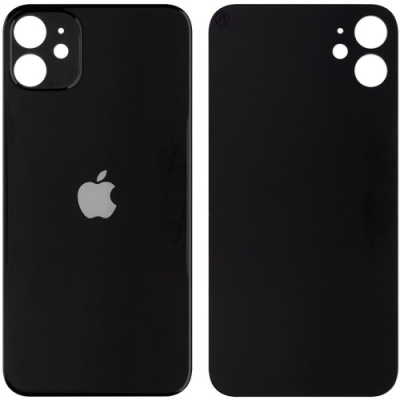 задня кришка для apple iphone 11 black (великий виріз під камеру)