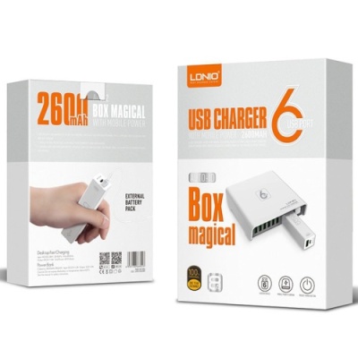 мережевий подовжувач ldnio a6802 with pb (білий) 