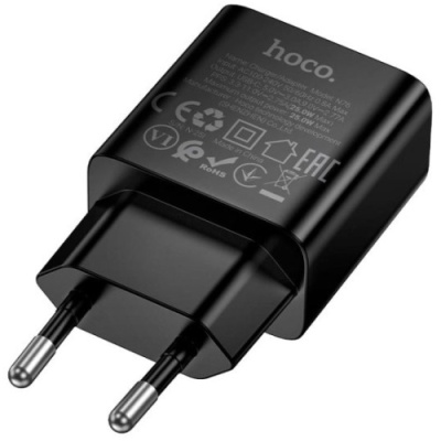 мережевий зарядний пристрій hoco n76 1type-c/25w/pd (чорний) 