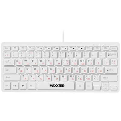 клавіатура дротова maxxter kbm-c01w-ua (білий) 