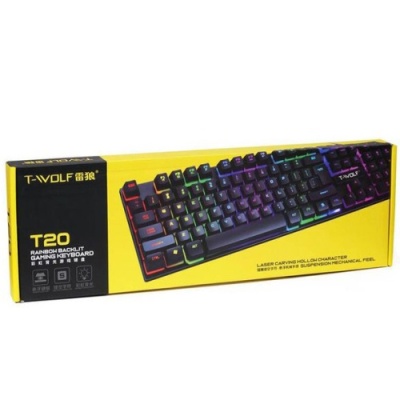 клавіатура провідна t-wolf t20 (чорний) 