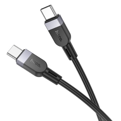 кабель hoco x109 silicone type-c - type-c 60w/2m (чорний) 