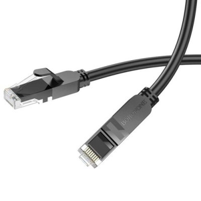 кабель мережевий (lan rj45) borofone bus01 (3м) (чорний) 