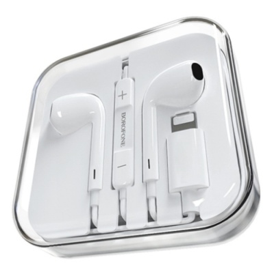 навушники borofone bm32 plus lightning (bluetooth connection) (білий) 