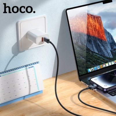 кабель hoco x118 type-c - lightning 27w/1m (чорний) 
