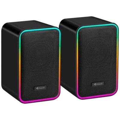 колонки для комп'ютера kisonli x21 rgb usb bt (чорний) 