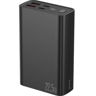 додаткова батарея power bank proove hyper flux plus pd20w+qc22.5w 20000mah (black) 