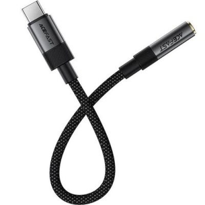 перехідник audio acefast j12 type-c - jack 3.5 (чорний) 