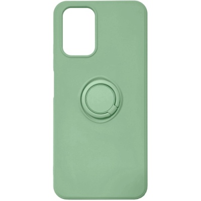 Купить силіконовий чохол soft silicone casevsmagnet ring для xiaomi redmi note 10 pro - light green онлайн