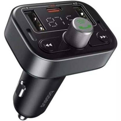 FM Модулятор Baseus (C10762200113-00) S-09 Pro Series Car FM Transmitter Cluster (Чорний)