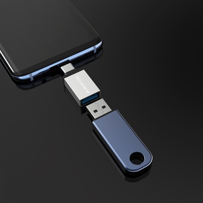 перехідник borofone bv3 otg usb 3.0 - type-c (сталевий) 
