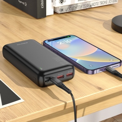 додаткова батарея power bank borofone bj38a power pd20w+qc3.0 22.5w 20000 mah (чорний) 
