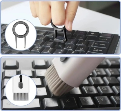 набір для чищення гаджетів 7in1 (біло-сірий) 