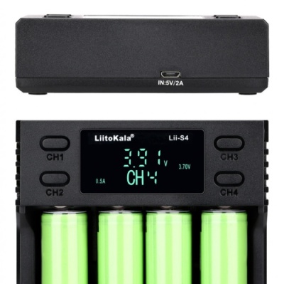 зарядний пристрій litto kala lii-s4 (18650/aa/aaa) 4 слоти 