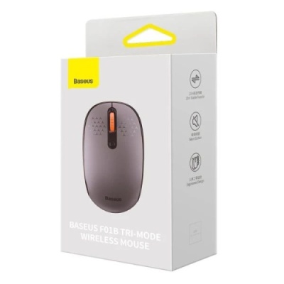 мишка бездротова baseus f01b tri-mode wireless mouse (b01055503833-00) frosted gray 
