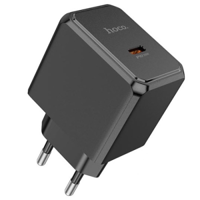 мережевий зарядний пристрій hoco cs13a 1type-c/20w/pd (чорний) 