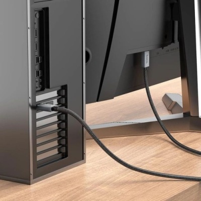 кабель hoco us04 8k displayport 1.4 1m (чорний) 