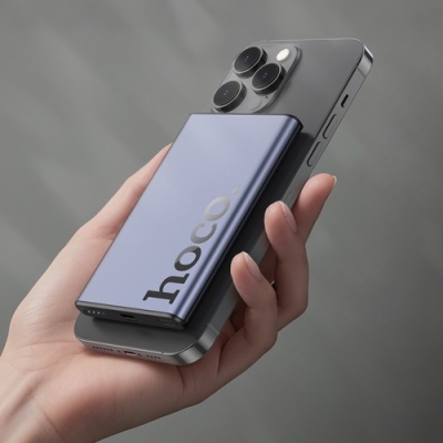 додаткова батарея power bank hoco q32 bird pd20w wireless magnetic power bank (5000mah) (сірий) 