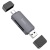 Картрідер Hoco HB45 Spirit 2-in-1 USB2.0/Type-C (Сірий) картрідер hoco hb45 spirit 2-in-1 usb2.0/type-c (сірий)