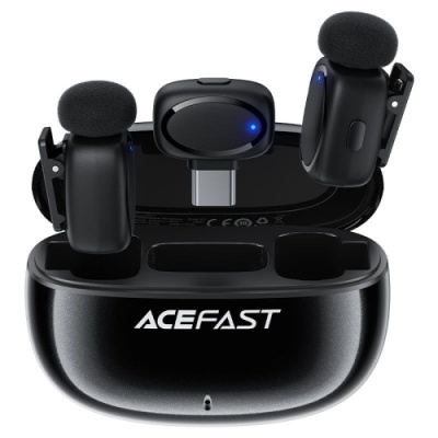 мікрофон петличний бездротовий acefast r2 type-c (чорний) 