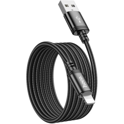 кабель hoco x89 wind usb - lightning 2.4a/2m (чорний) 