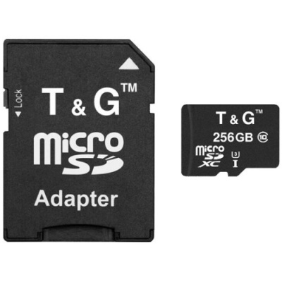 карта пам'яті tg microsdxc 256gb (uhs-3) 10 class + adapter (чорний) 