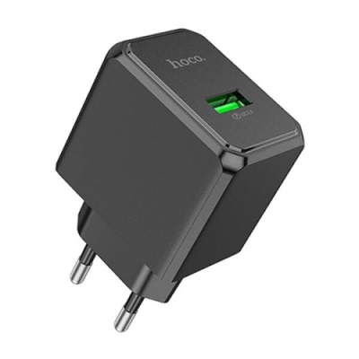 мережевий зарядний пристрій hoco cs12a 1usb/18w/qc3.0 (чорний) 